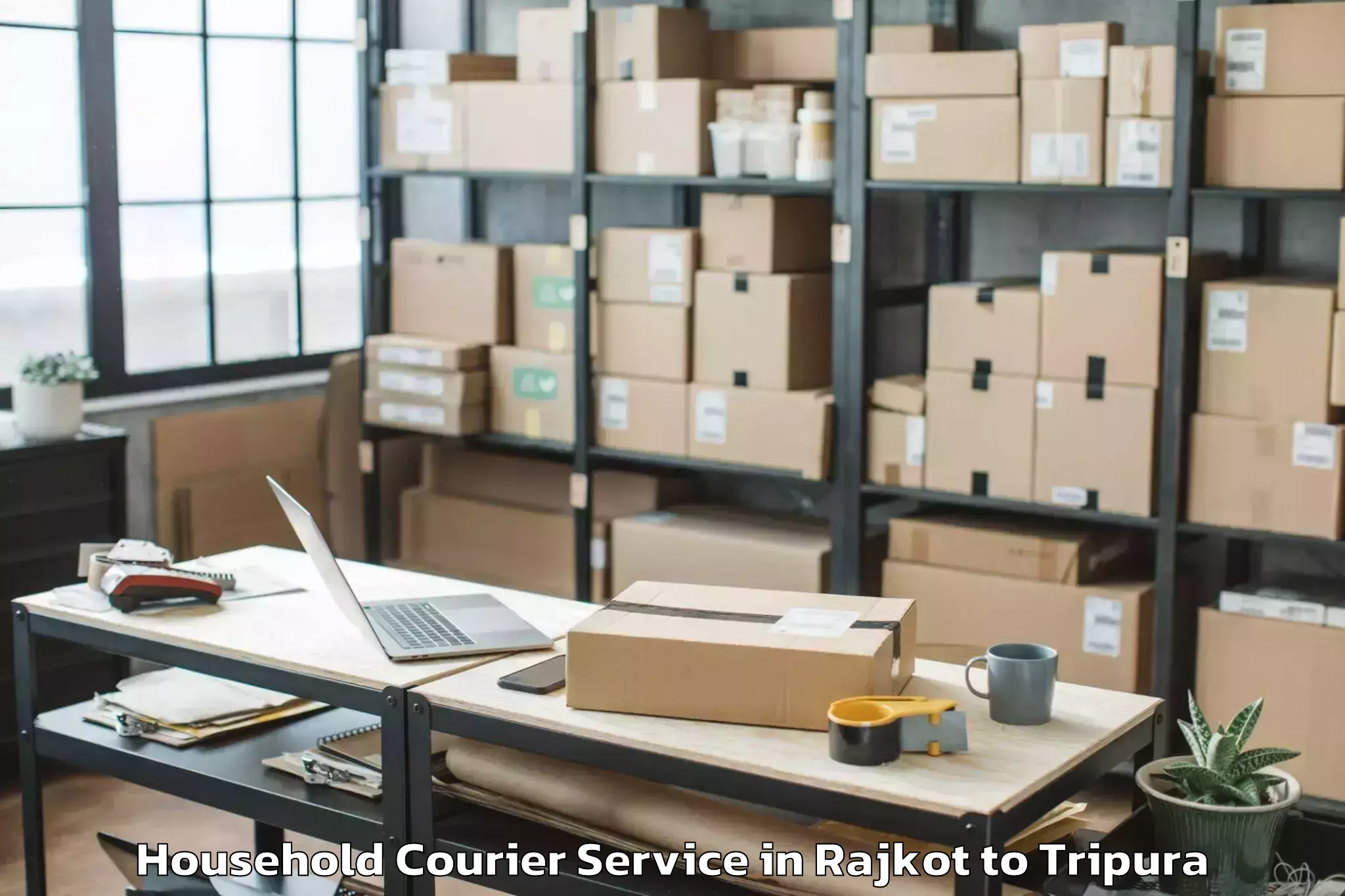 Trusted Rajkot to Tulashikhar Household Courier